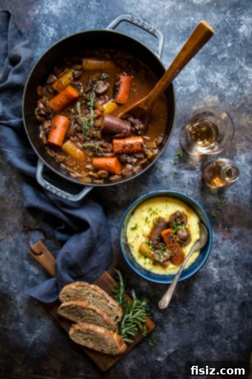 Modern Comfort Cooking Turns One Join Our Giveaway Celebration 14 Vegetarian Osso Buco with Gouda Polenta.