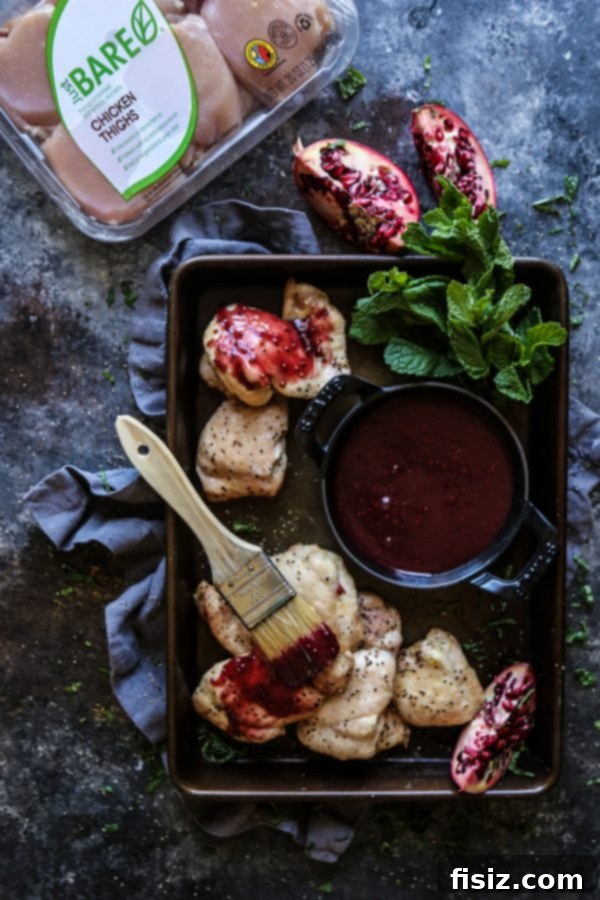 Pomegranate-Ginger Glazed Chicken Thighs 3 A festive holiday scene, evoking warmth and togetherness, hinting at the joy of gathering.