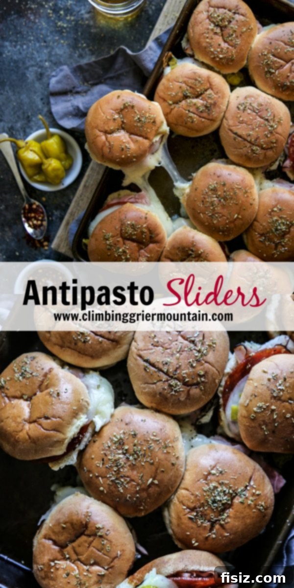 Italian Appetizer Sliders 14 A final shot of the Antipasto Sliders, showcasing their delicious layers and golden crust.
