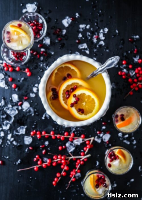 Italian Appetizer Sliders 7 A vibrant Pomegranate Rum Punch, ideal for New Year's Eve.