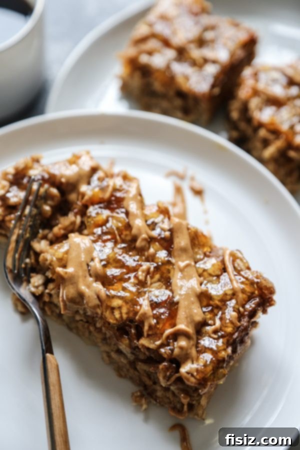 Zesty Peanut Butter and Orange Marmalade Baked Oats 5 A bowl of Peanut Butter and Orange Marmalade Oatmeal Bake