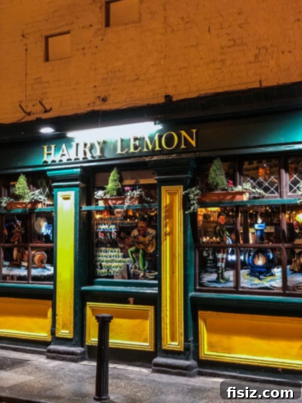 The Ultimate Dublin Guide Stay Dine and Explore Ireland's Capital 12 Exterior view of The Hairy Lemon pub in Dublin, featuring colorful decor