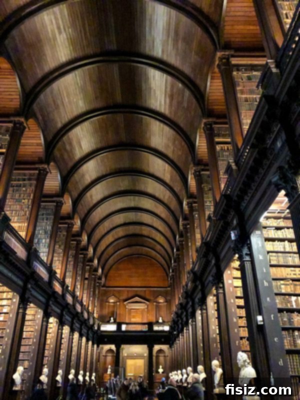 The Ultimate Dublin Guide Stay Dine and Explore Ireland's Capital 27 The magnificent Long Room library at Trinity College Dublin, filled with ancient books