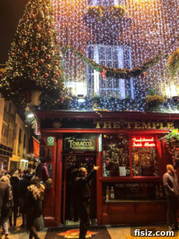 The Ultimate Dublin Guide Stay Dine and Explore Ireland's Capital 36 The famous, vibrant Temple Bar pub lit up at night in Dublin