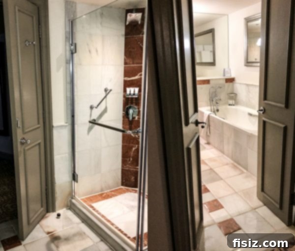 The Ultimate Dublin Guide Stay Dine and Explore Ireland's Capital 9 Luxurious bathroom interior with a freestanding tub and shower at The Westin Dublin