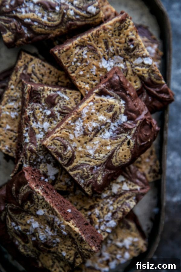 Decadent Salted Dark Chocolate Tahini Brownies 5 Decadent Salted Dark Chocolate Tahini Brownies for Valentine's