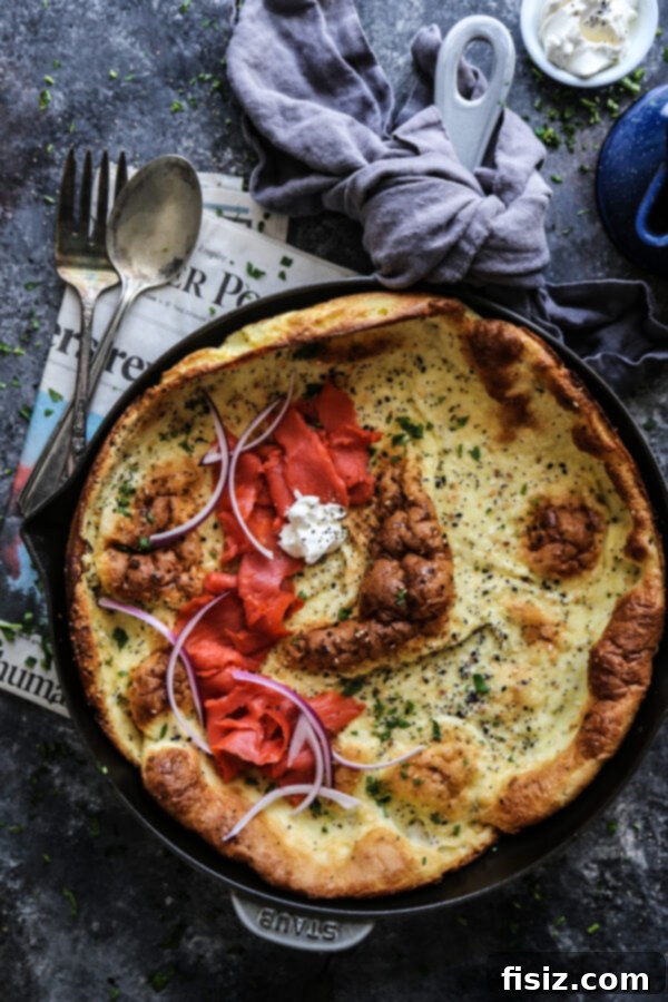 Everything Bagel Spiced Dutch Baby with Lox 2 Everything Bagel Dutch Baby with Lox, a savory breakfast pancake perfect for brunch