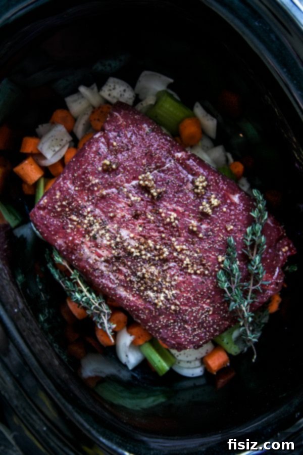 Ingredients for Slow Cooker Corned Beef