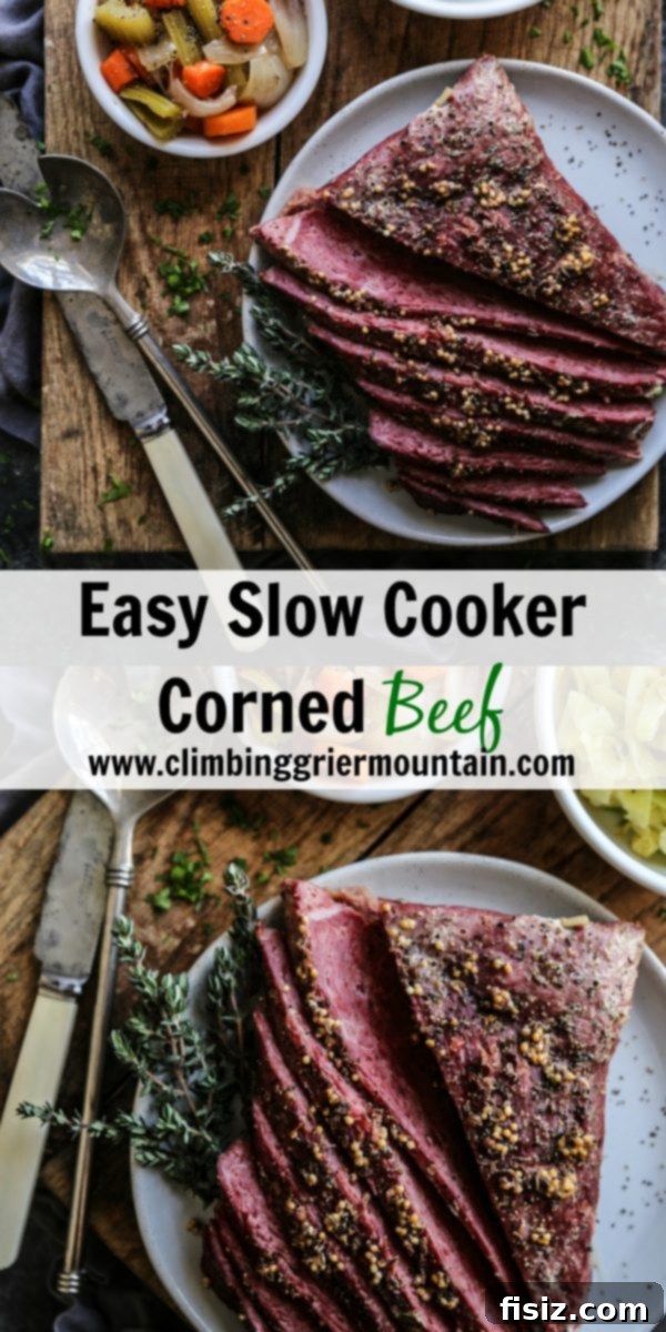 Easy Slow Cooker Corned Beef slices