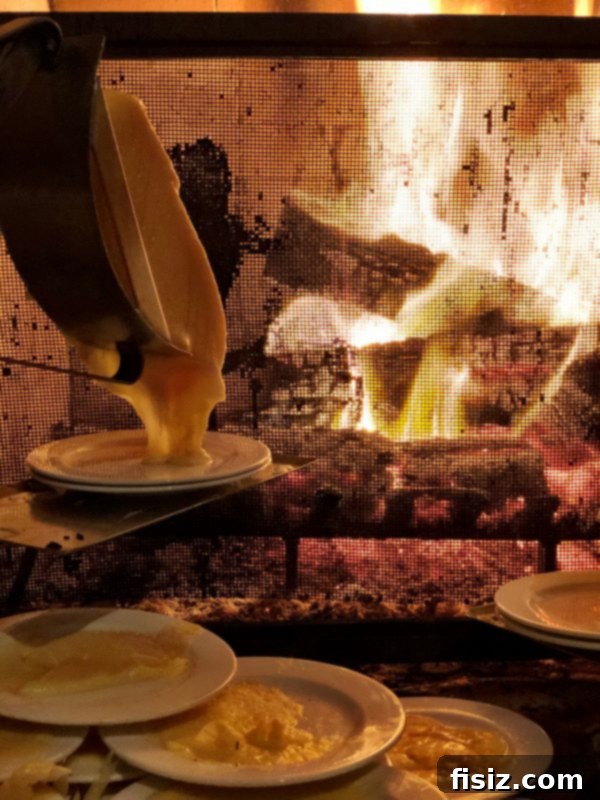 Deer Valley: The Ultimate Romantic Ski Getaway 27 European raclette cheese melting over a fireplace