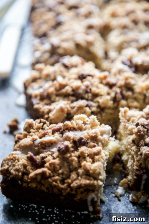 Cardamom Pecan Crumb Cake 6 Homemade Cardamom-Spiced Pecan Crumb Cake fresh out of the oven