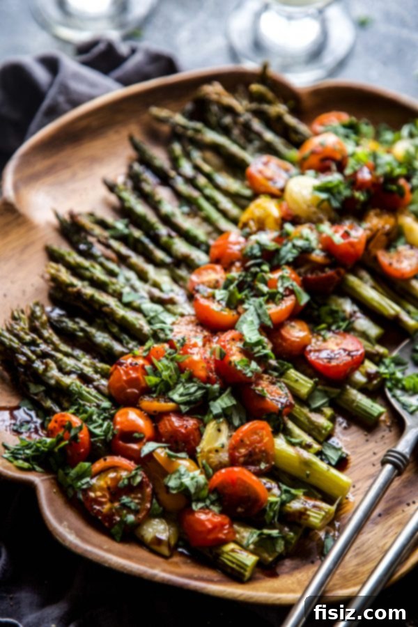 Roasted Asparagus Caprese 6 caprese roasted asparagus