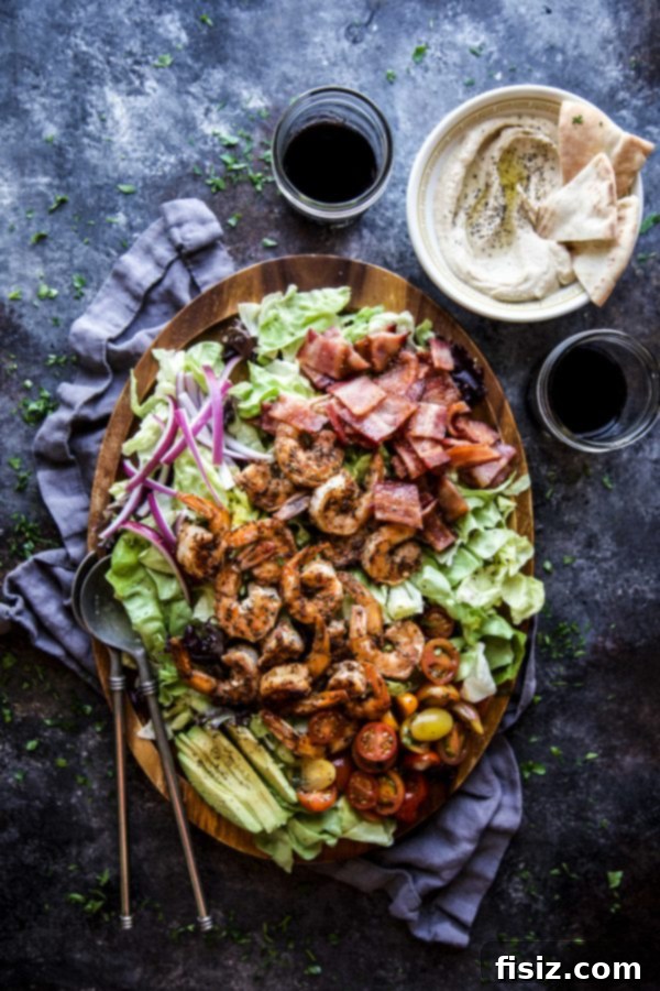 Aegean Shrimp BLT Salad 5 Prepared Turkish Shrimp BLT Salad ready to be served