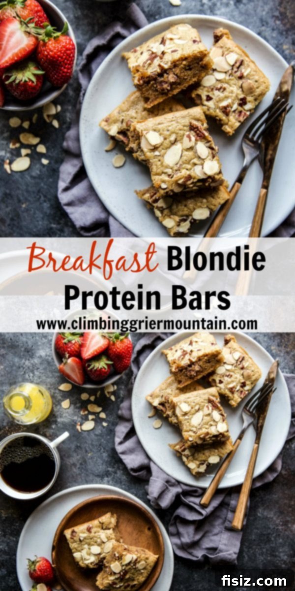 Sunrise Blondie Protein Bars 6 A large batch of freshly baked Breakfast Blondie Protein Bars.