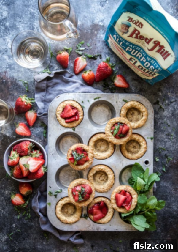 Blushing Rosé Strawberry Cookie Crisp Cups 5 Rosé Strawberry Cookie Crisp Cups ready to serve
