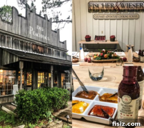 Fredericksburg Texas Explore Stay Dine 36 Exterior of the historic Fischer & Wieser store with various products