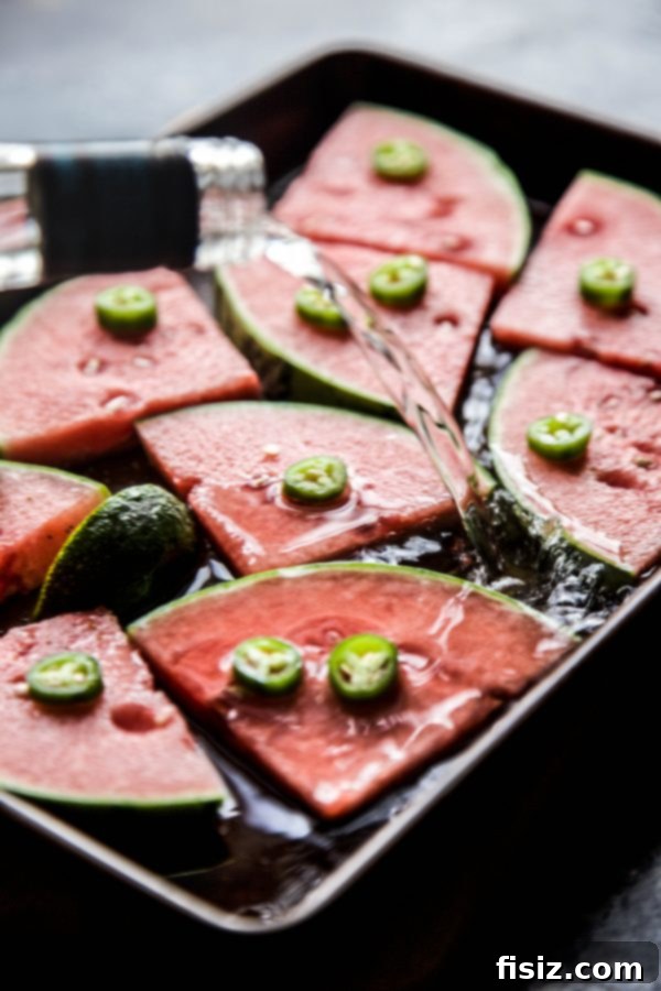 Spicy Margarita Watermelon Slices 5 Jalapeno Margarita Watermelon Slices