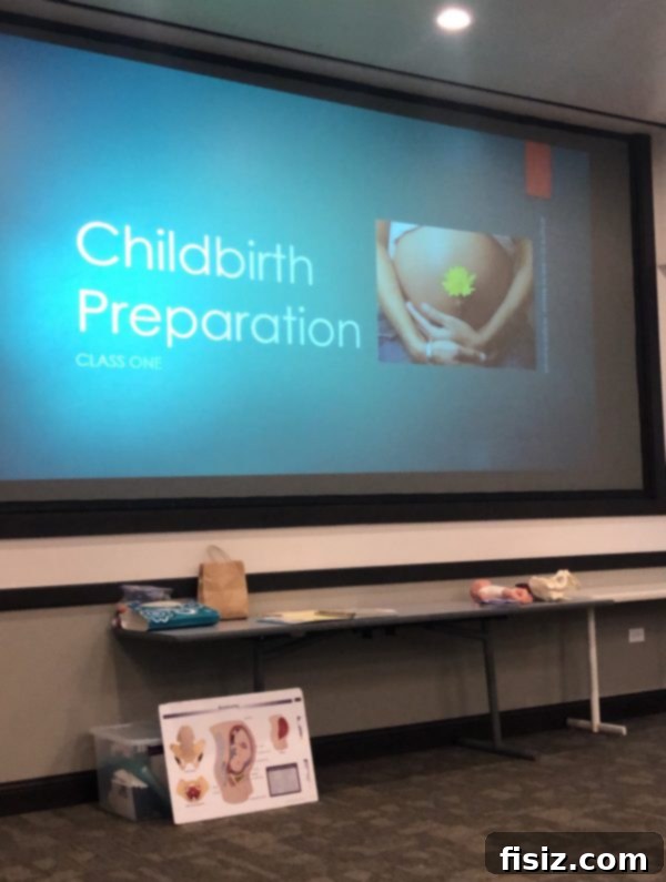 My Bump Update Weeks 23-27 12 Pregnant woman and partner, Mr. B, attending a birth class, learning and preparing for parenthood.