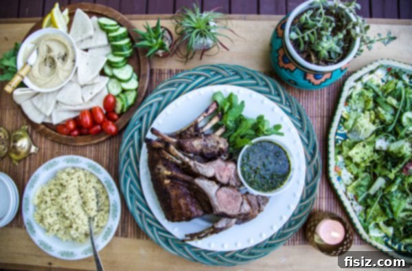 Grilled Rack of Lamb with Mint Chimichurri
