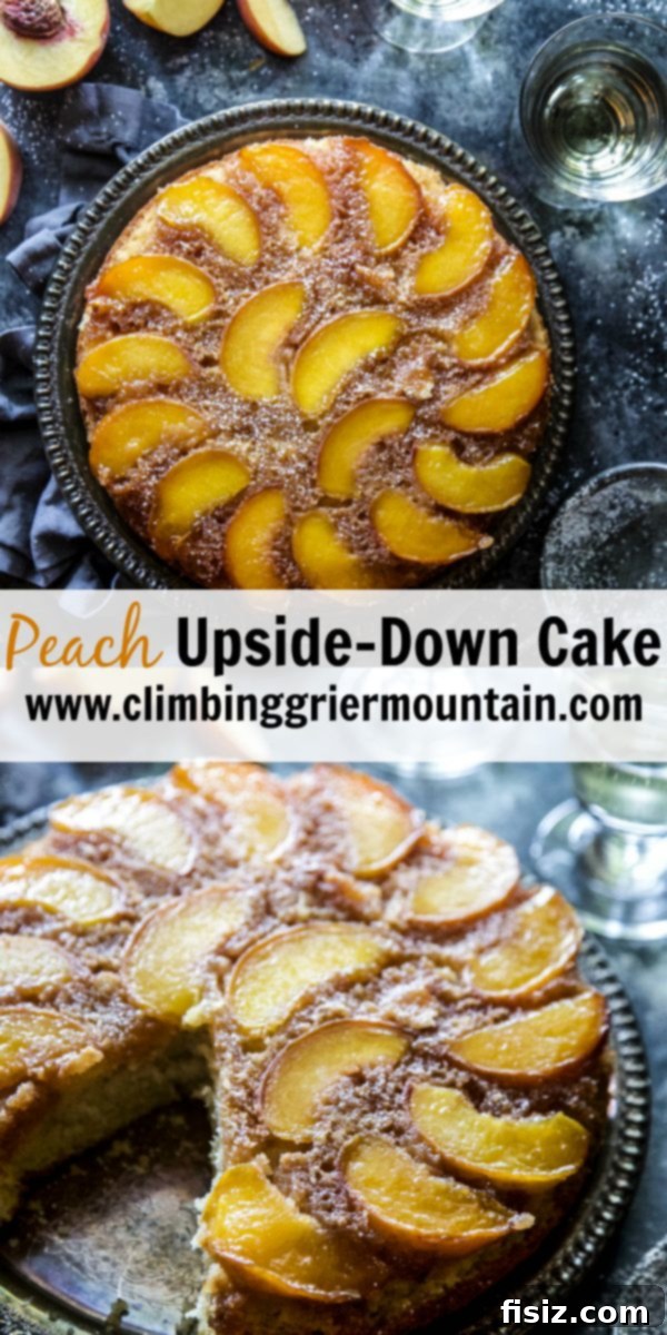 Golden Peach Upside Down Delight 7 Beautifully inverted Peach Upside-Down Cake with caramelized fruit