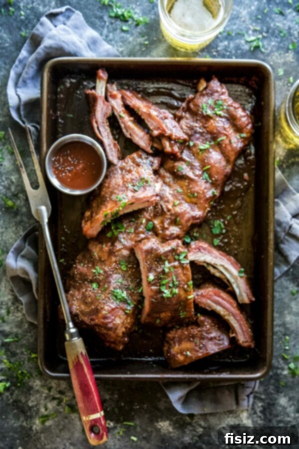 Apple Butter BBQ Ribs 2 Delicious BBQ Apple Butter Baked Ribs ready for a fall feast