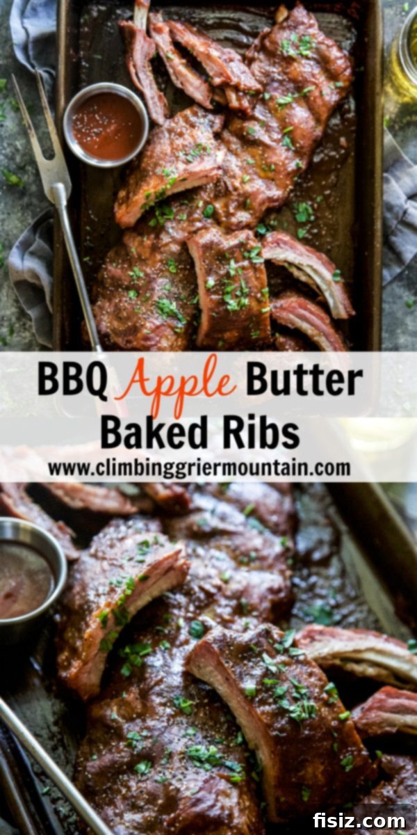 Apple Butter BBQ Ribs 8 Beautifully plated BBQ Apple Butter Baked Ribs with fresh herbs