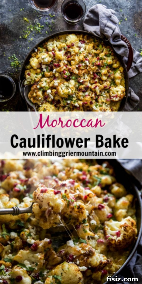 Moroccan Spiced Cauliflower Bake 6 Full shot of the Moroccan Cauliflower Bake served on a Friendsgiving table