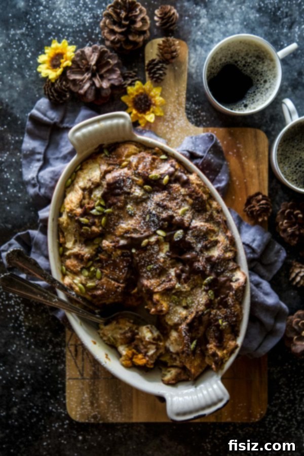 Baked Chocolate Pumpkin Croissant French Toast 6 Chocolate Pumpkin Croissant French Toast Bake recipe