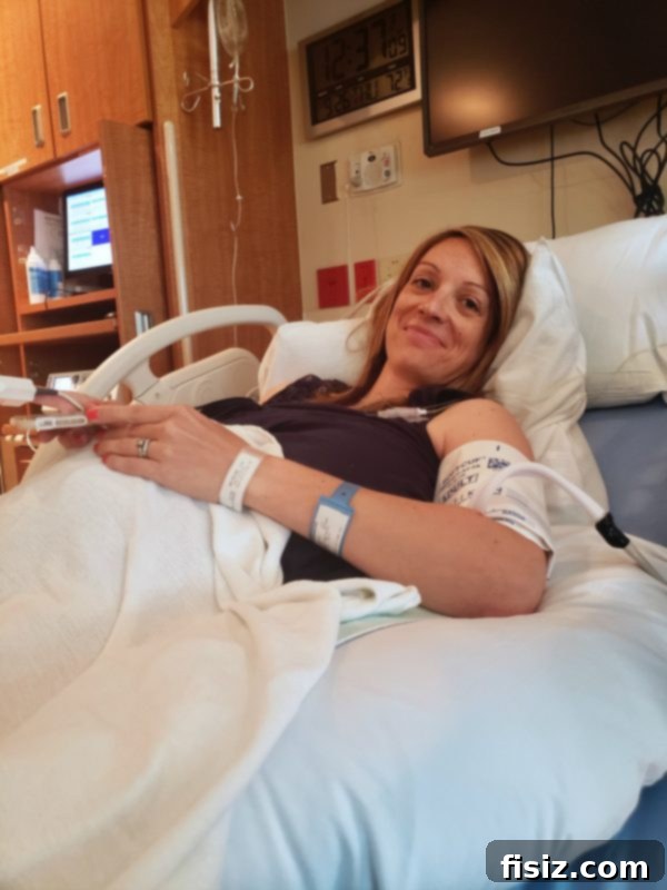 The Wonderful Arrival of Charlie 6 A couple holding hands in a hospital room, looking relaxed.