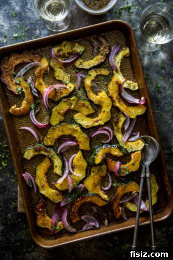 Sheet Pan Roasted Squash with Cider Vinaigrette