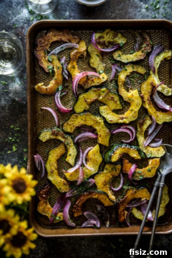 Sheet Pan Roasted Squash with Cider Vinaigrette