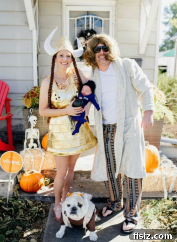 A Month with Charlie 5 Family dressed up for Halloween with baby Charlie Marie.