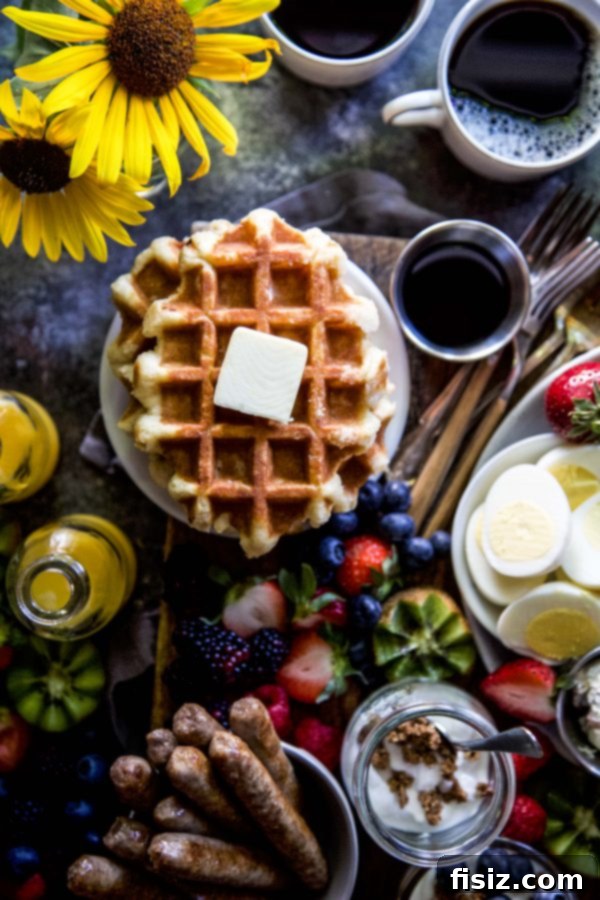 Grateful Gathering Brunch 3 Close-up of a variety of brunch items on a wooden board