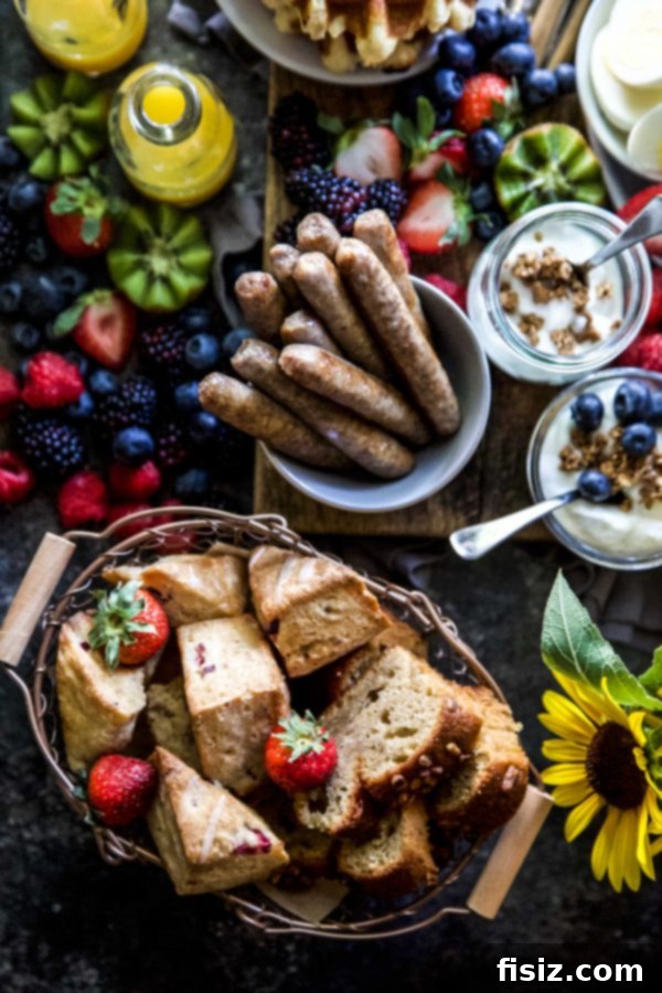 Grateful Gathering Brunch 5 Thanksgiving Brunch Board with waffles, bagels, and fruit