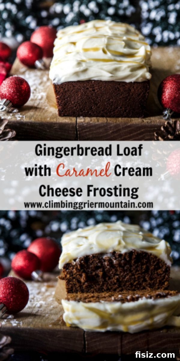 Spiced Gingerbread Loaf with Caramel Cream Cheese Frosting 6 Sliced Gingerbread Loaf with Caramel Cream Cheese Frosting