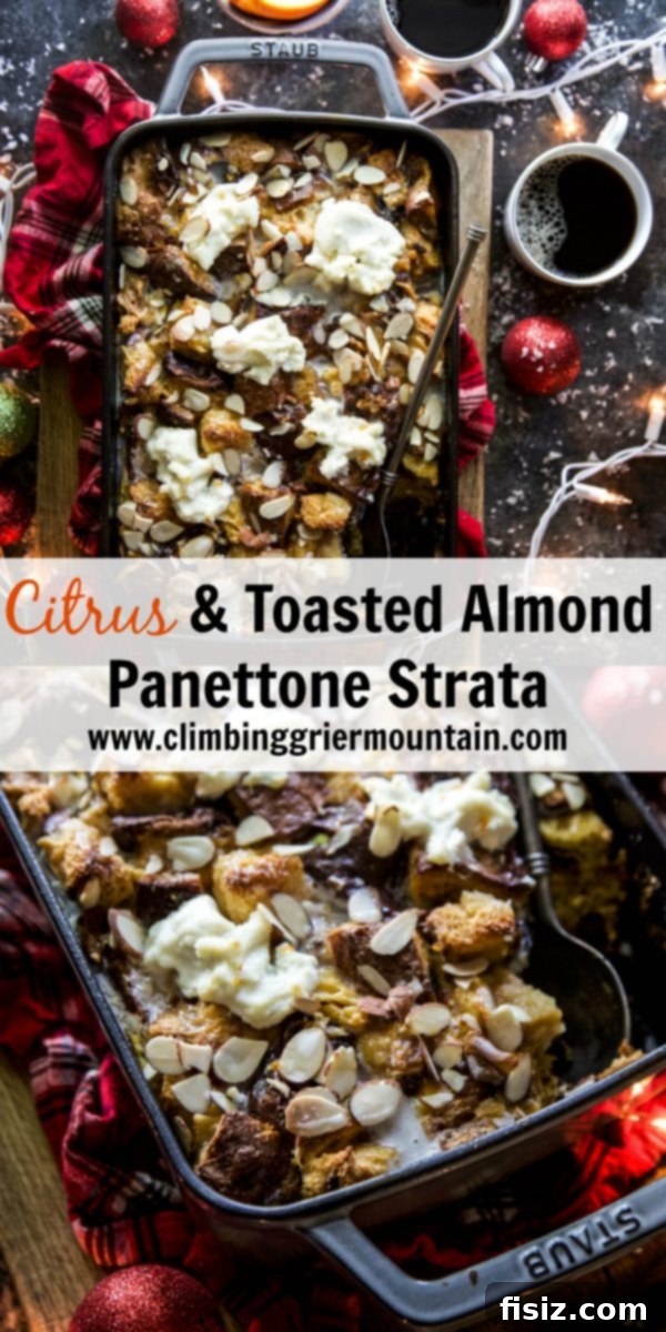Citrus & Toasted Almond Panettone Strata