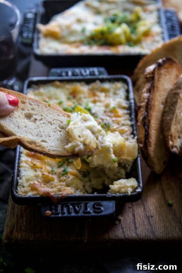 Golden Three-Cheese Onion Indulgence 4 Baked Three Cheese Onion Dip