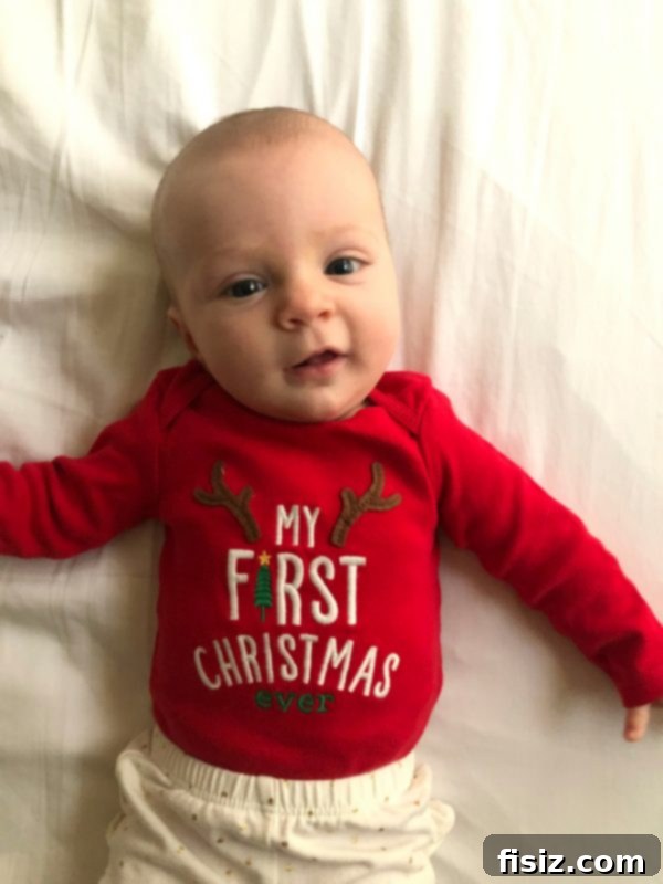 Three Months With Charlie 6 Content baby Charlie enjoying a feeding session during the busy holiday period