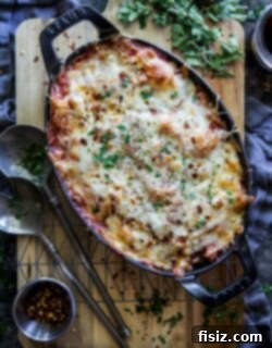 Golden Cheesy Turkey Cauliflower Gnocchi Bake 6 Finished Cheesy Turkey Cauliflower Gnocchi Bake dish