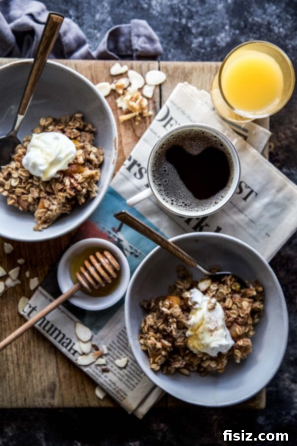 Fragrant Cardamom Vanilla Baked Oats 6 Individual serving of Cardamom and Vanilla Baked Oatmeal in a bowl, topped with honey and Greek yogurt, ready to be enjoyed