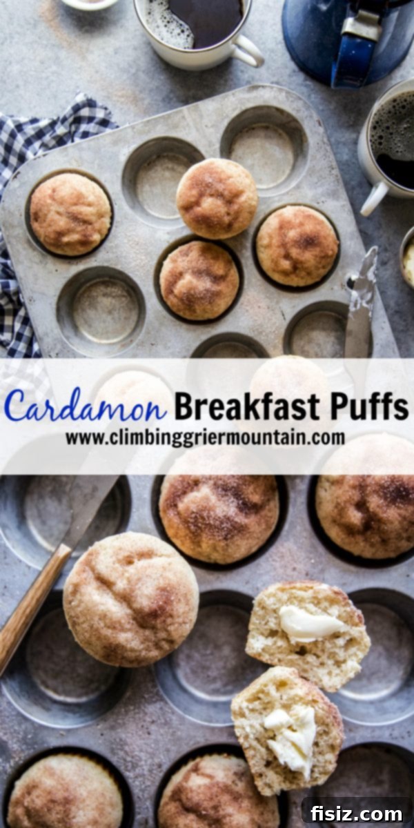 Golden Cardamom Breakfast Delights 7 Freshly baked Cardamom Breakfast Puffs on a cooling rack
