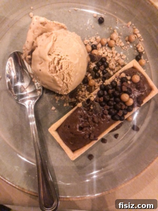 Solitude Mountain Resort: The Ultimate Family Getaway 27 Rich dark chocolate mousse tarte with salted caramel gelato for dessert at The Yurt