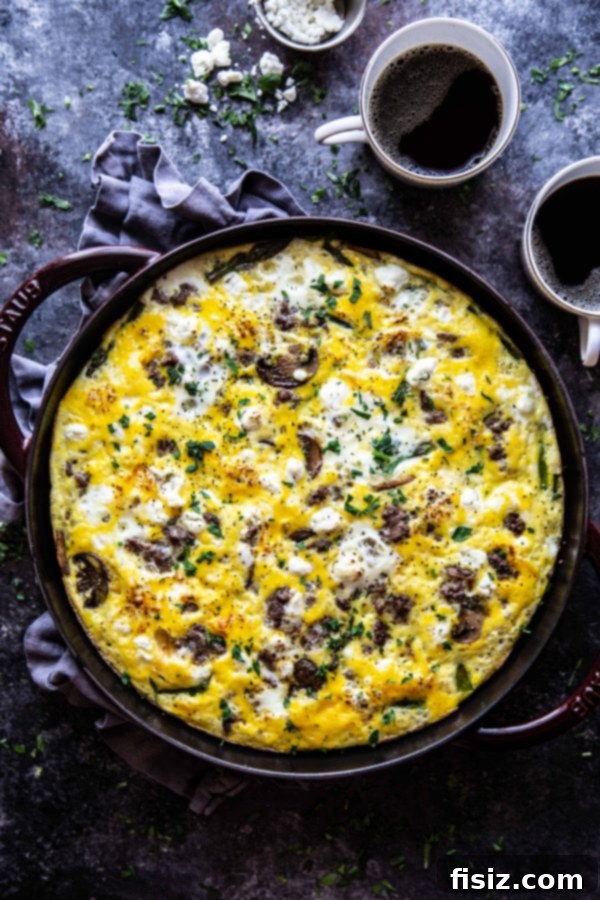 Savory Lamb & Garden Frittata 6 Ground Lamb and Vegetable Frittata Served