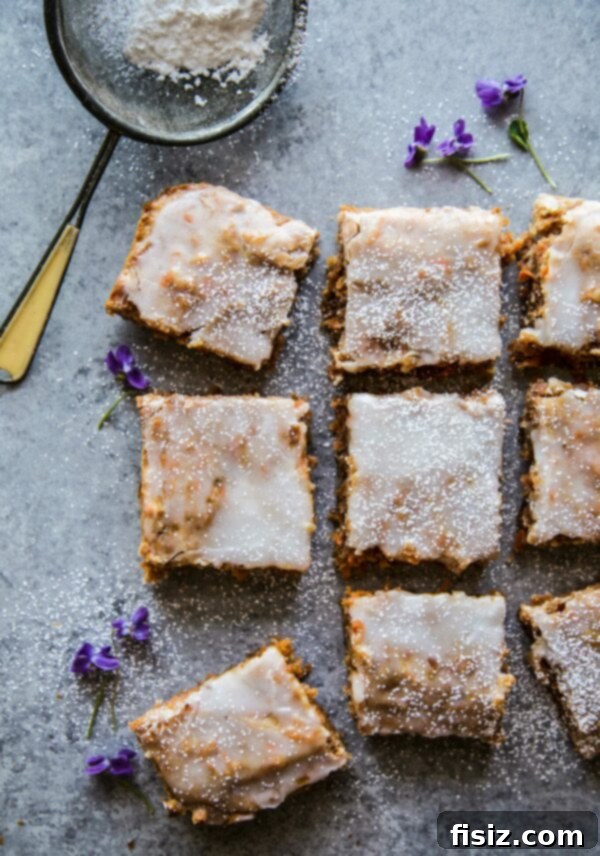 Golden Carrot Cake Blondies 2 Delicious Carrot Cake Blondies, perfect for Easter dessert