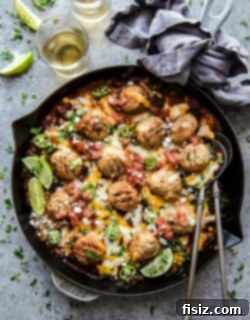 Turkey Meatball Enchilada Skillet 7 Enchilada Turkey Meatball Skillet ready to serve