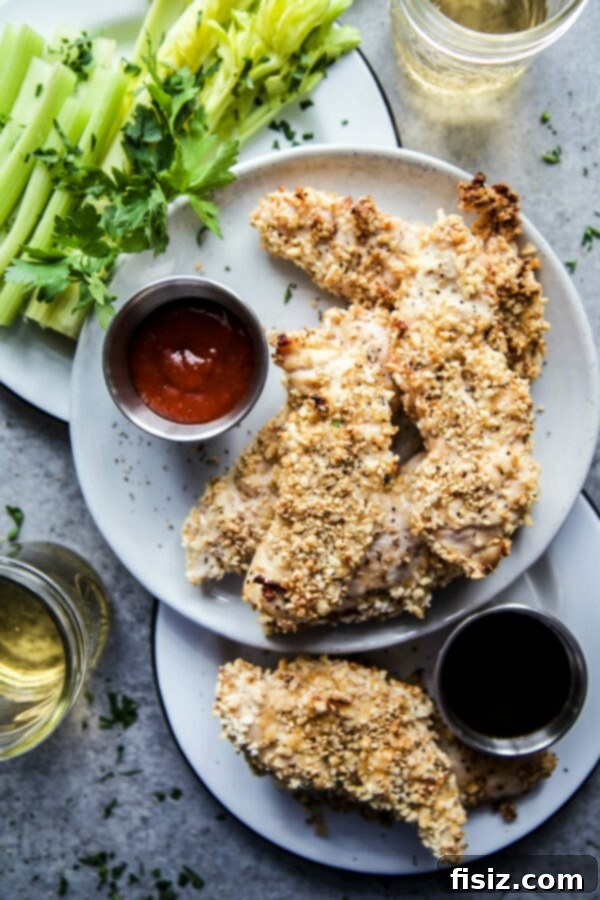 Sticky Korean BBQ Baked Chicken Fingers 2 Crispy Korean BBQ Baked Chicken Fingers on a wire rack, ready to serve.