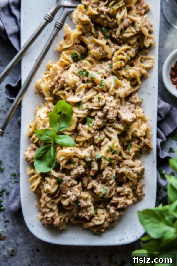 Creamy Mustard Lentil Pasta 3 Close-up of Red Lentil Pasta with Creamy Mustard Sauce