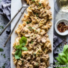Lentil Pasta with Creamy Mustard Sauce