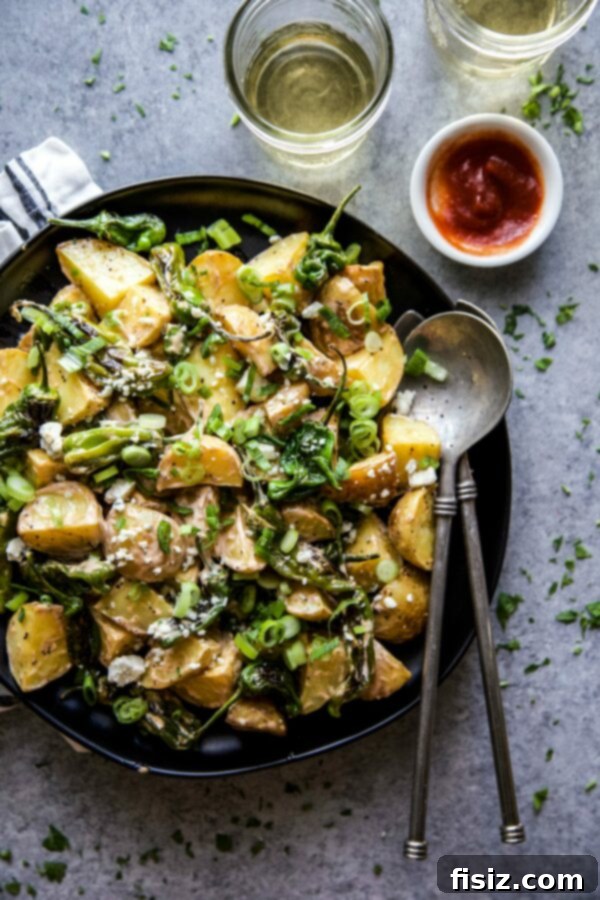 Smoky Roasted Potato Salad with Blistered Shishitos 2 Flavorful Roasted Potato Salad with Shishito Peppers and Sriracha Aioli