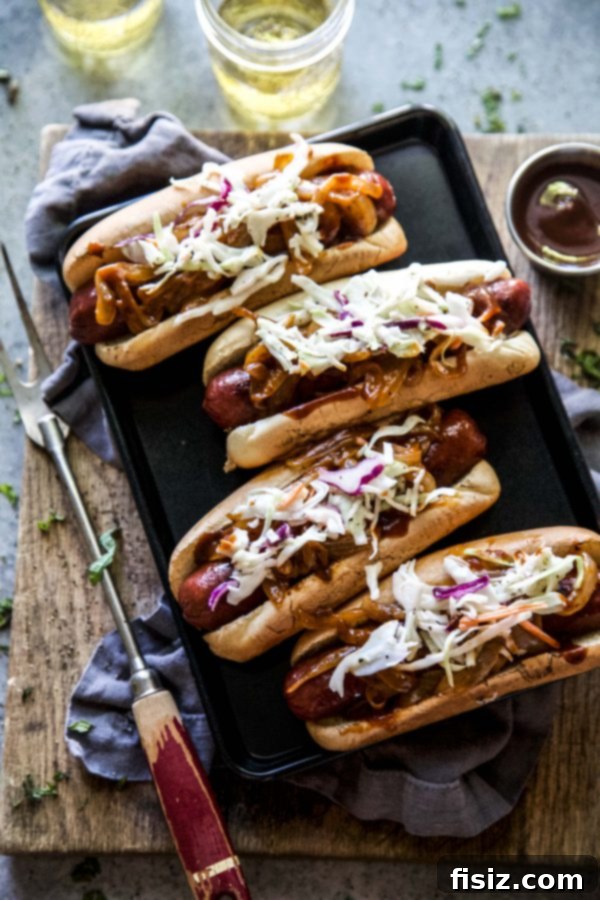 Loaded Barbecue Bison Hot Dogs 3 A cozy living room scene, perfect for relaxing and watching TV